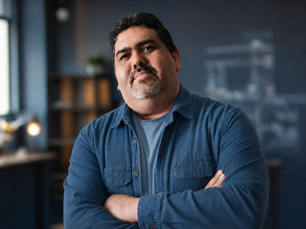 Daniel Ramírez en retrato profesional dentro de un entorno de trabajo